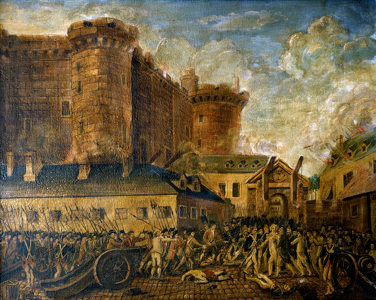 1789年,法国大革命,攻占巴士底狱.