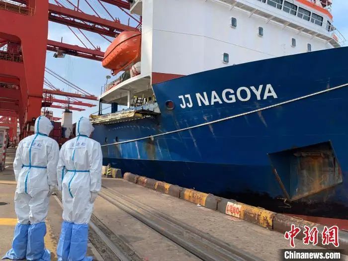 海港口岸国际航船来往频繁。上海边检总站供图