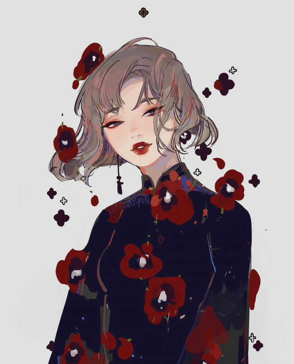 插画师 birdstonshire 笔下唯美温柔的少女