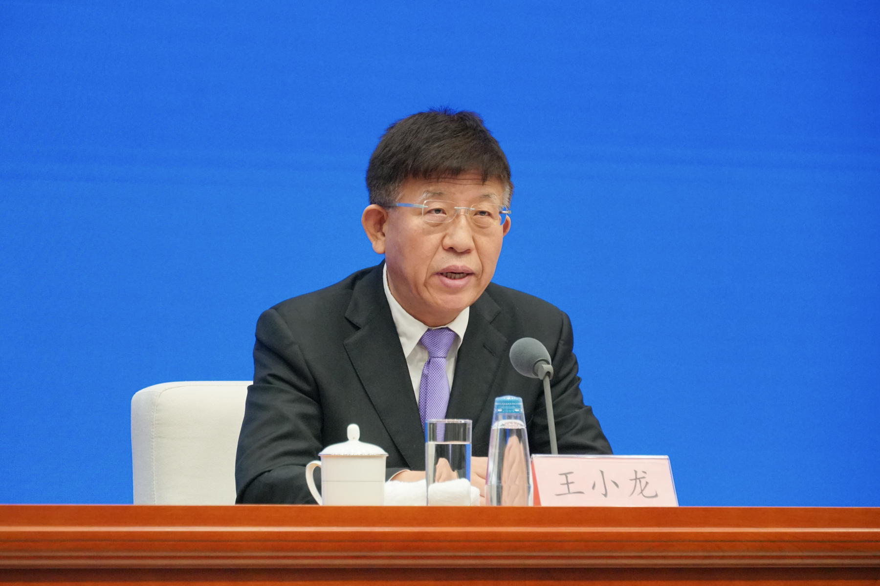 财政部国库司司长王小龙 &nbsp;&nbsp;澎湃新闻记者 周頔 摄