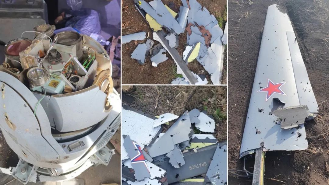 社交媒体上流传的在乌克兰被击落的“猎户座”无人机残骸照片