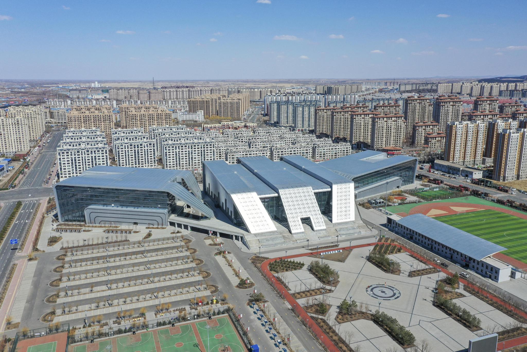 这是吉林省长春市九台区城区(4月6日摄,无人机照片).新华社发