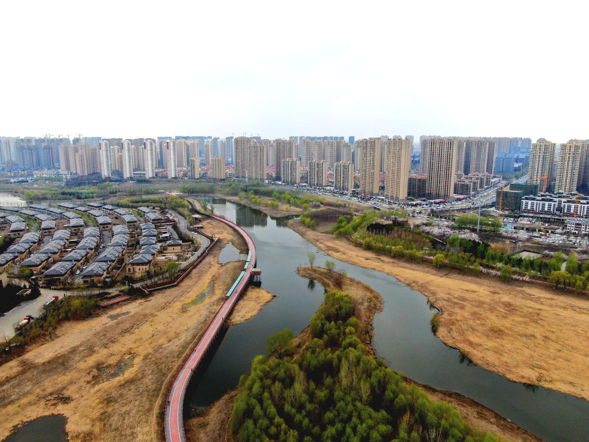辽宁联合融媒体中心航拍辽宁春日里的沈北蒲河生态廊道