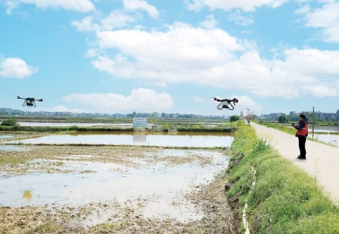 江西余干无人机显身手