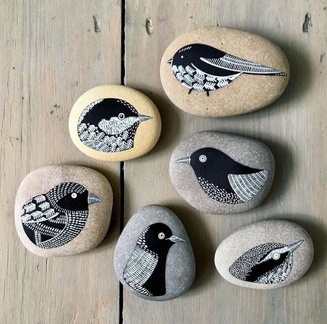 小清新风格的石头画,简单又有创意,一看就会__财经头条