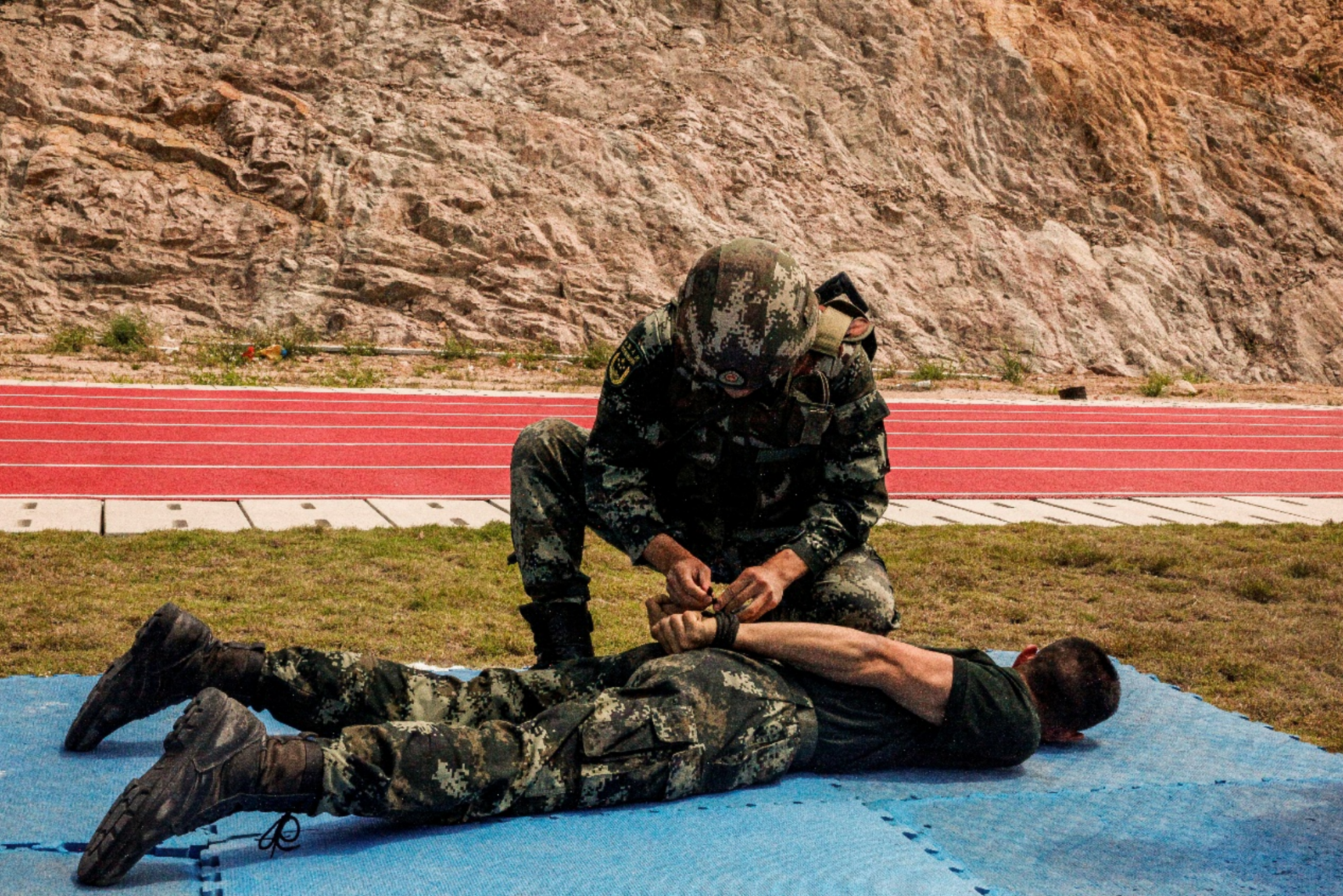 武警广东总队某部组织开展一季度军事会操比武竞赛