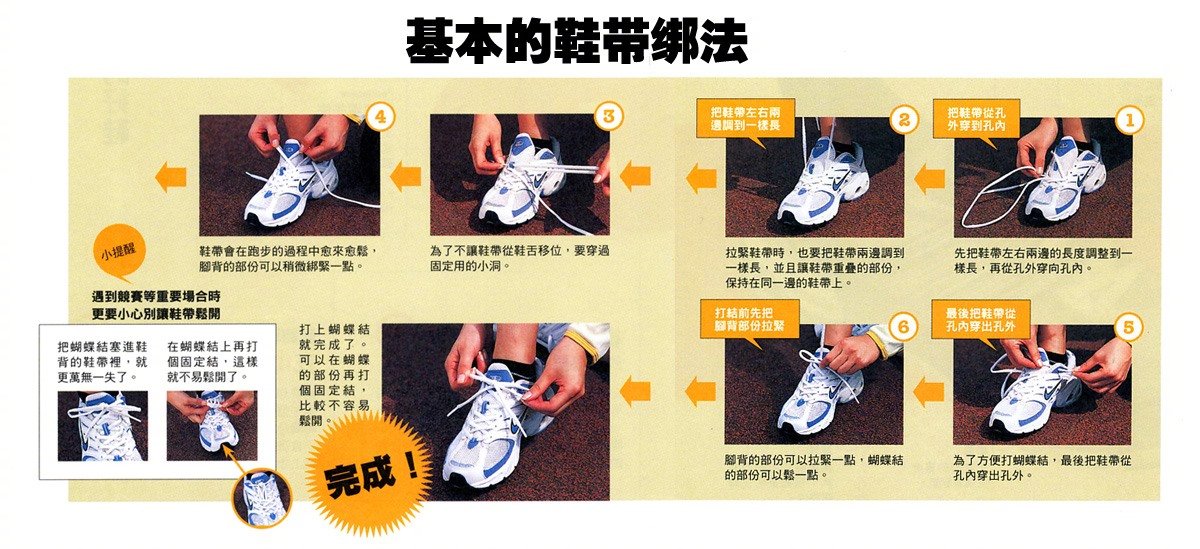 鞋带的基本绑法