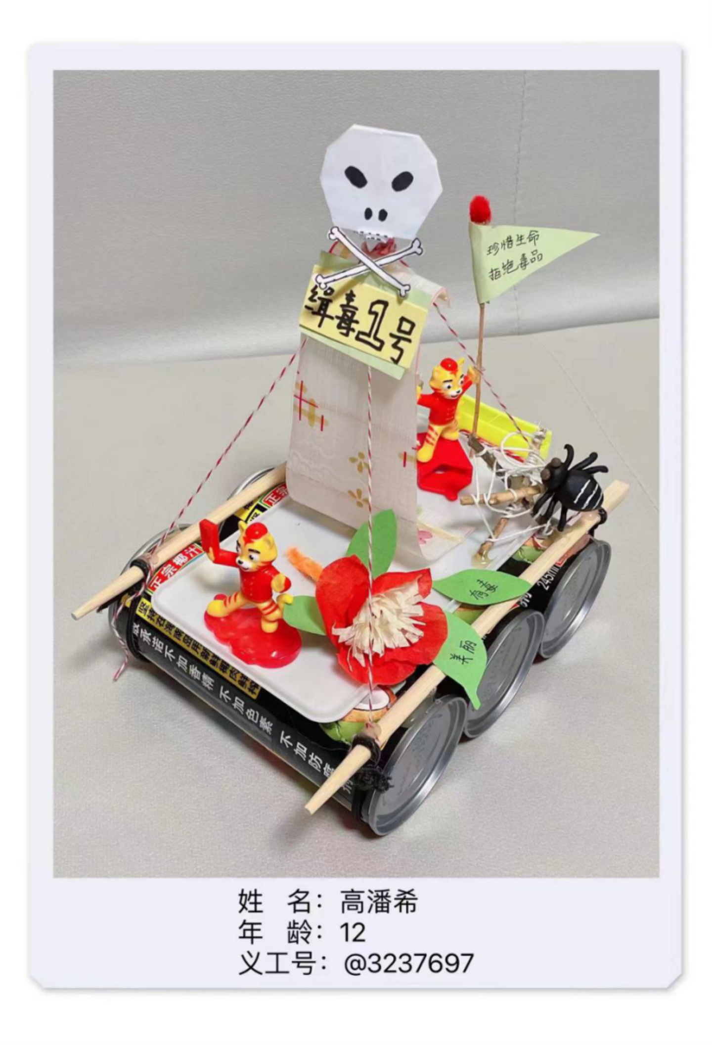 南湖街道禁毒环保手工diy活动让青少年拥抱绿色健康