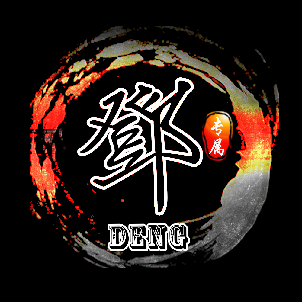 霸气火焰姓氏头像25张简约暗黑系用百家姓书写艺术色彩