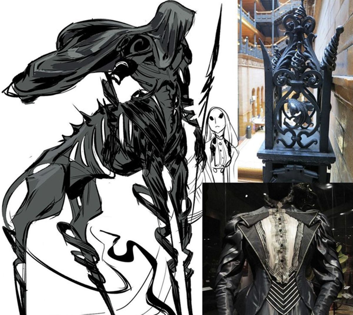 而且还有一种套路的画法叫做异形头,那就是一个三次元拟人化的时候