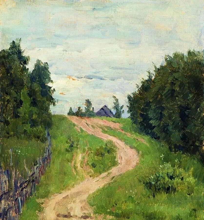 列维坦的绿色系风景作品