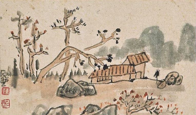 既简又拙风格独特陈子庄山水画欣赏