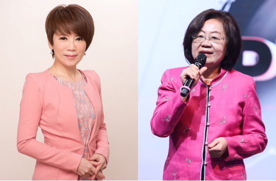 华视代理总经理陈雅琳(左),董事长陈郁秀(右)辞职(资料图).