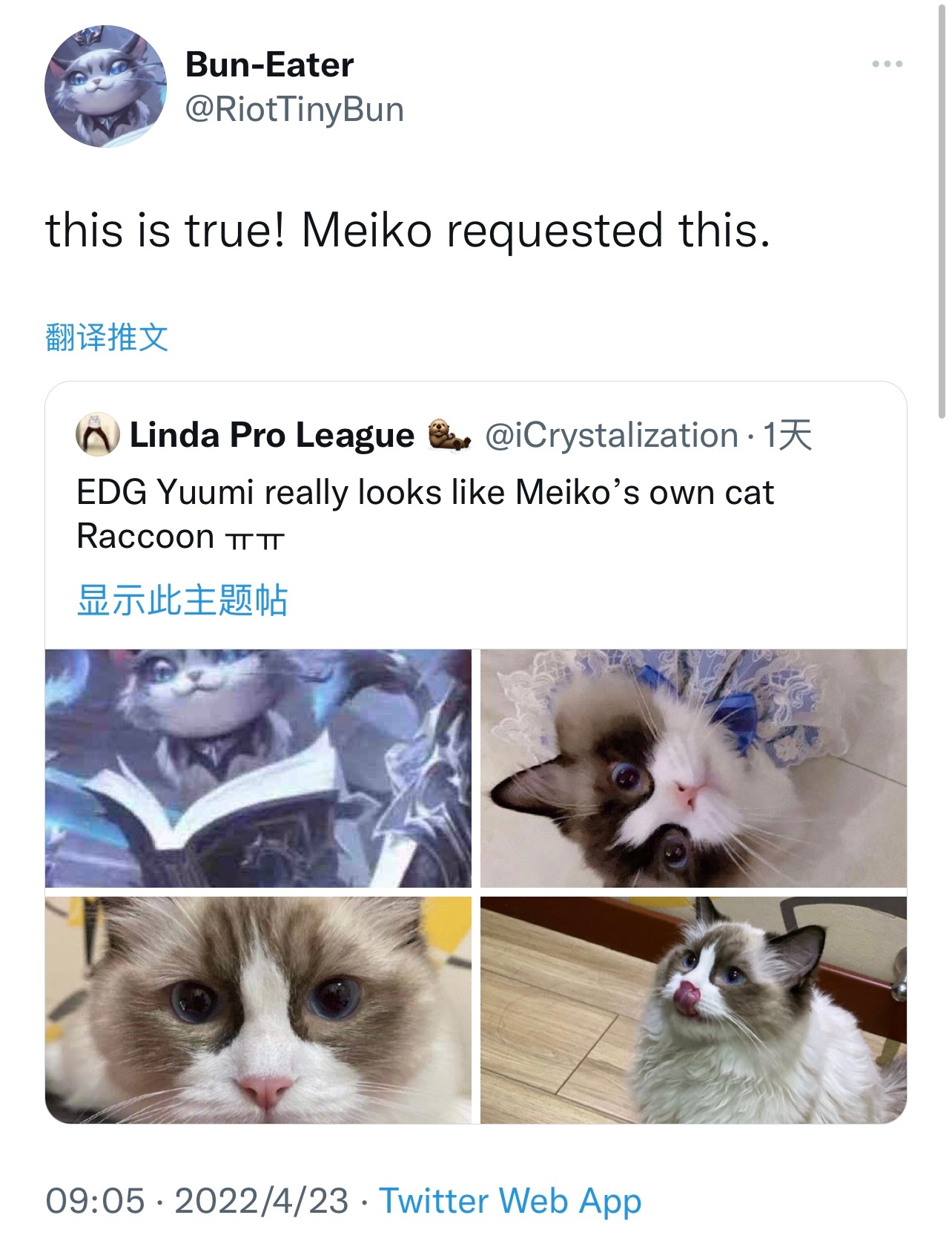 设计师回应猫咪皮肤是真的是meiko要求的