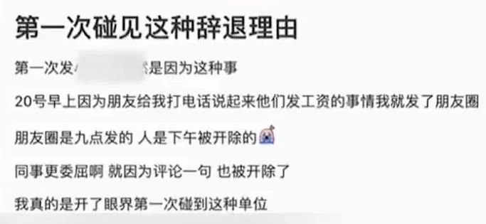 女子发朋友圈：羡慕按时发工资，同事评论，双双被开除?！休闲区蓝鸢梦想 - Www.slyday.coM