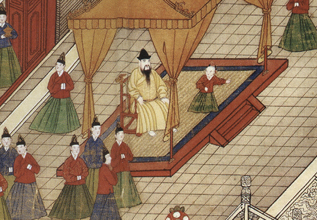 明人绘 明宪宗元宵行乐图卷(局部) 绢本设色 中国国家博物馆藏