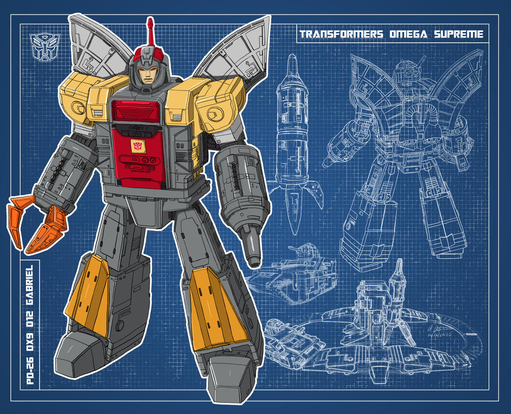 变形金刚g1动画角色插画,线稿部分更帅气