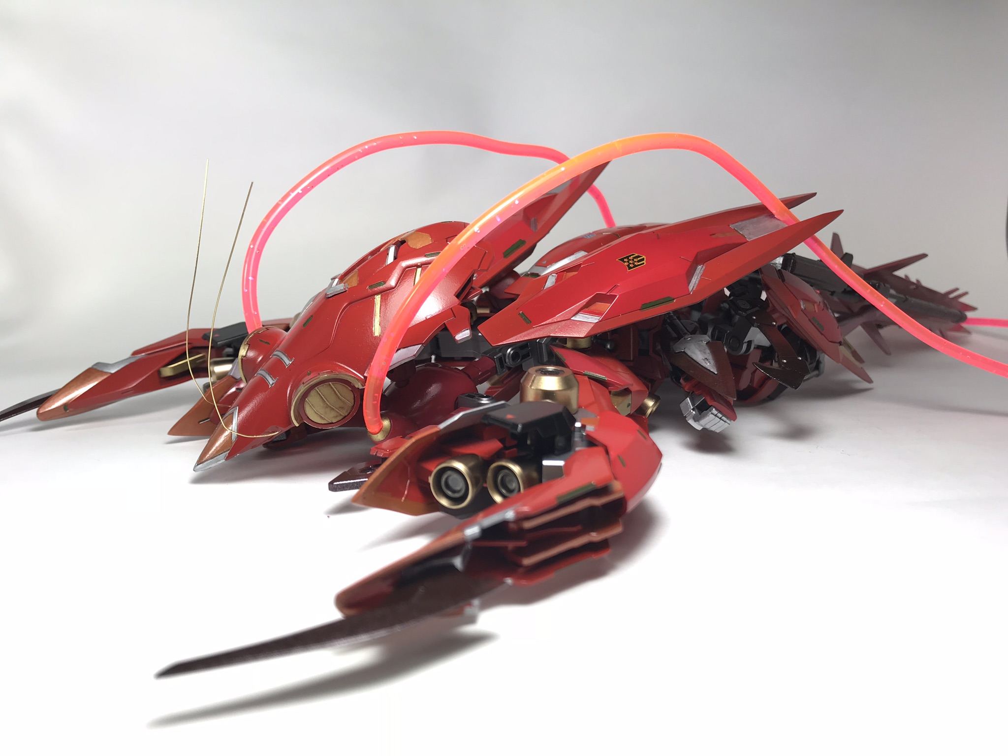 铁血高达系列模型零件混搭改造可变形小龙虾机甲