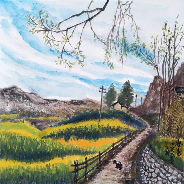 蔡立新:创作满带浓浓乡情的作品|蔡立新|家乡|山和_新浪新闻