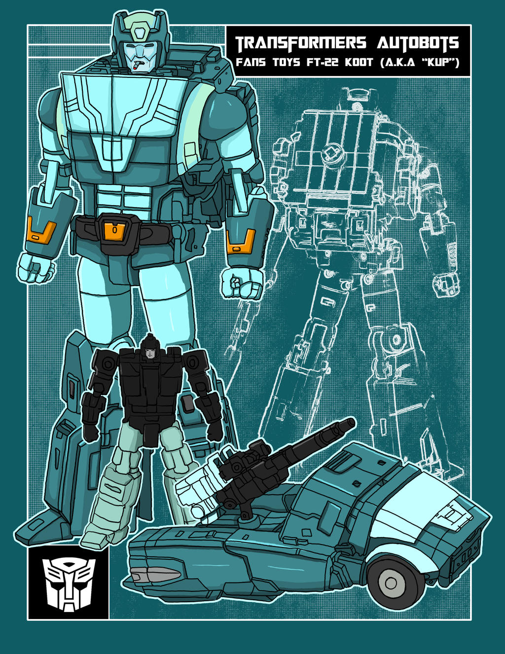 变形金刚g1动画角色插画,线稿部分更帅气__财经头条