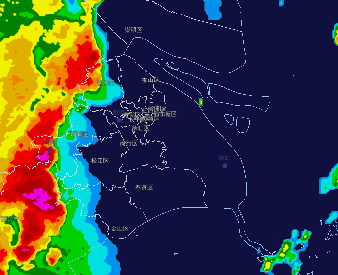 上海暴雨来袭场面壮观！江淮气旋腔势哈浓，局地下冰雹！休闲区蓝鸢梦想 - Www.slyday.coM