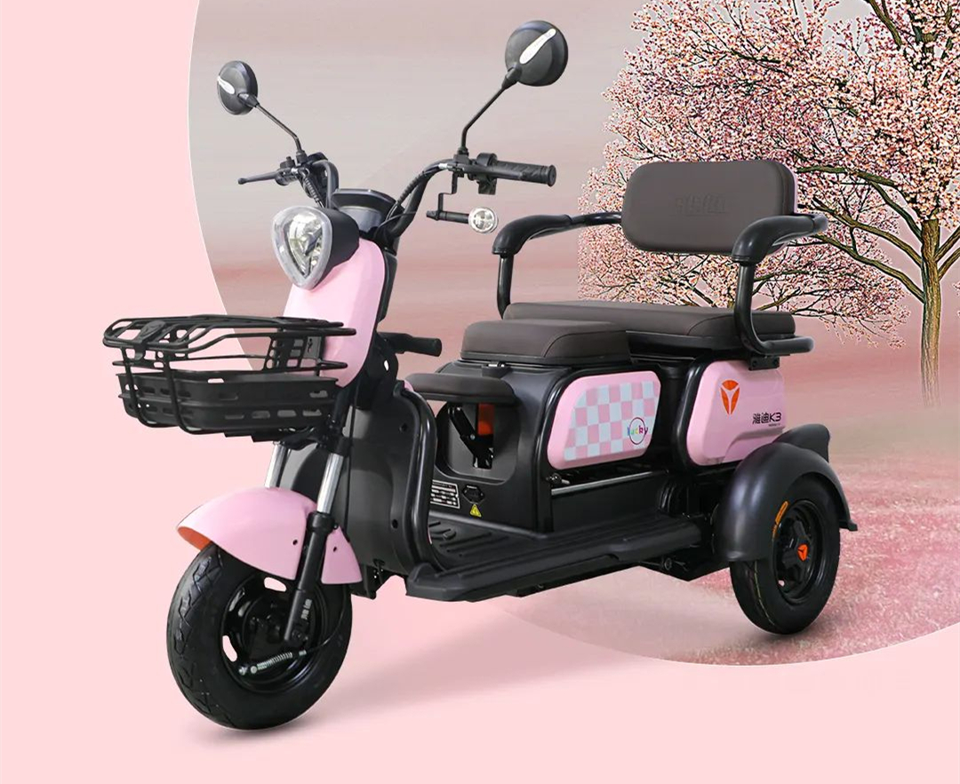 雅迪推出新电动三轮车k3轻量化设计搭载qsb电机主打载人