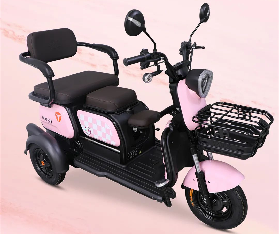 雅迪推出新电动三轮车k3轻量化设计搭载qsb电机主打载人