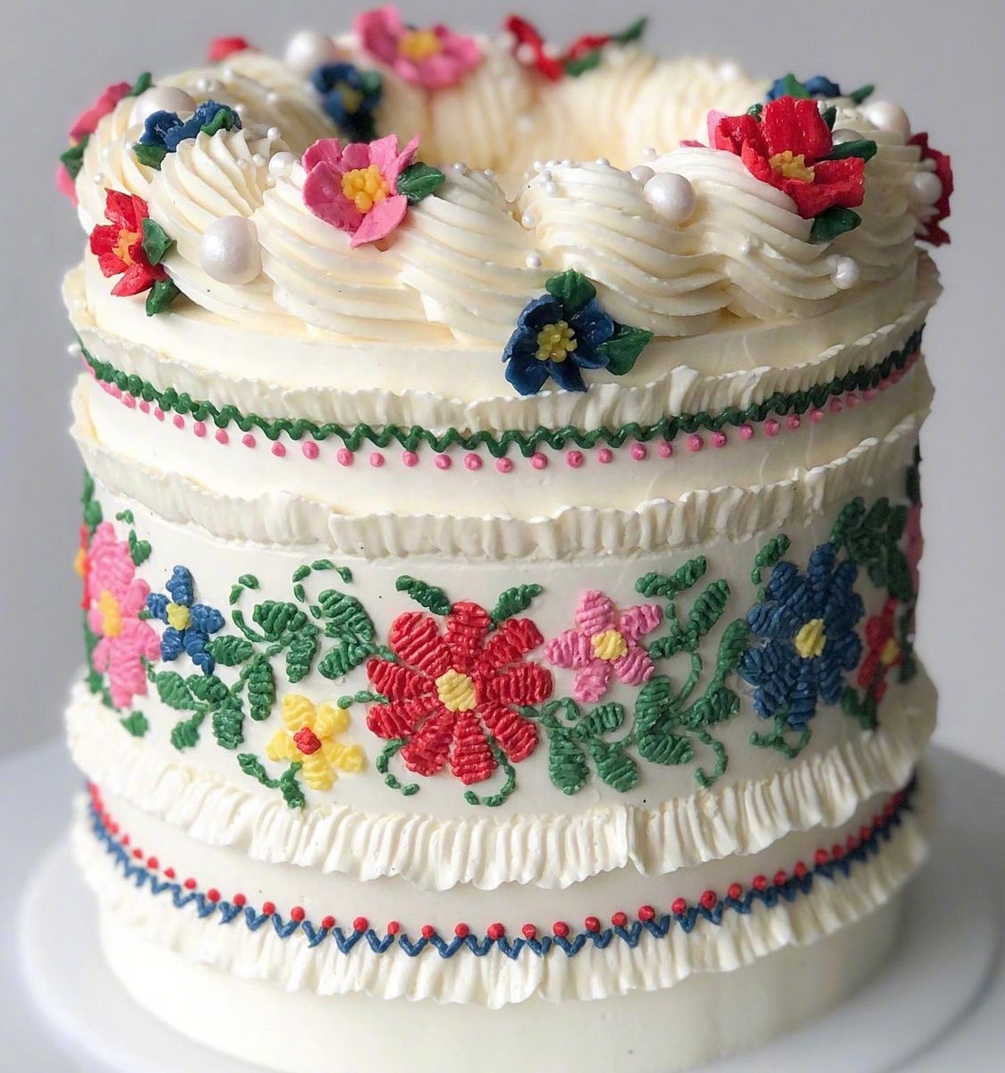 复古可爱的裱花蛋糕0307