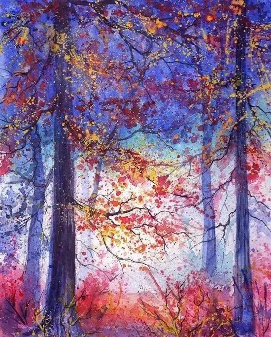 风景绘唯美水彩风景乌克兰画家annaarmona