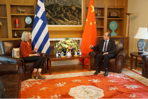 中国驻希腊大使肖军正就中国新冠肺炎疫情防控接受希腊国家电视台专访