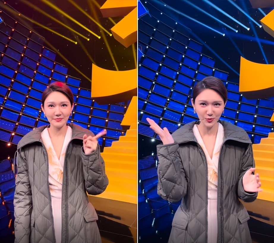 央视龙洋晒工作花絮穿超细高跟鞋显气质随意坐台阶上不怕脏