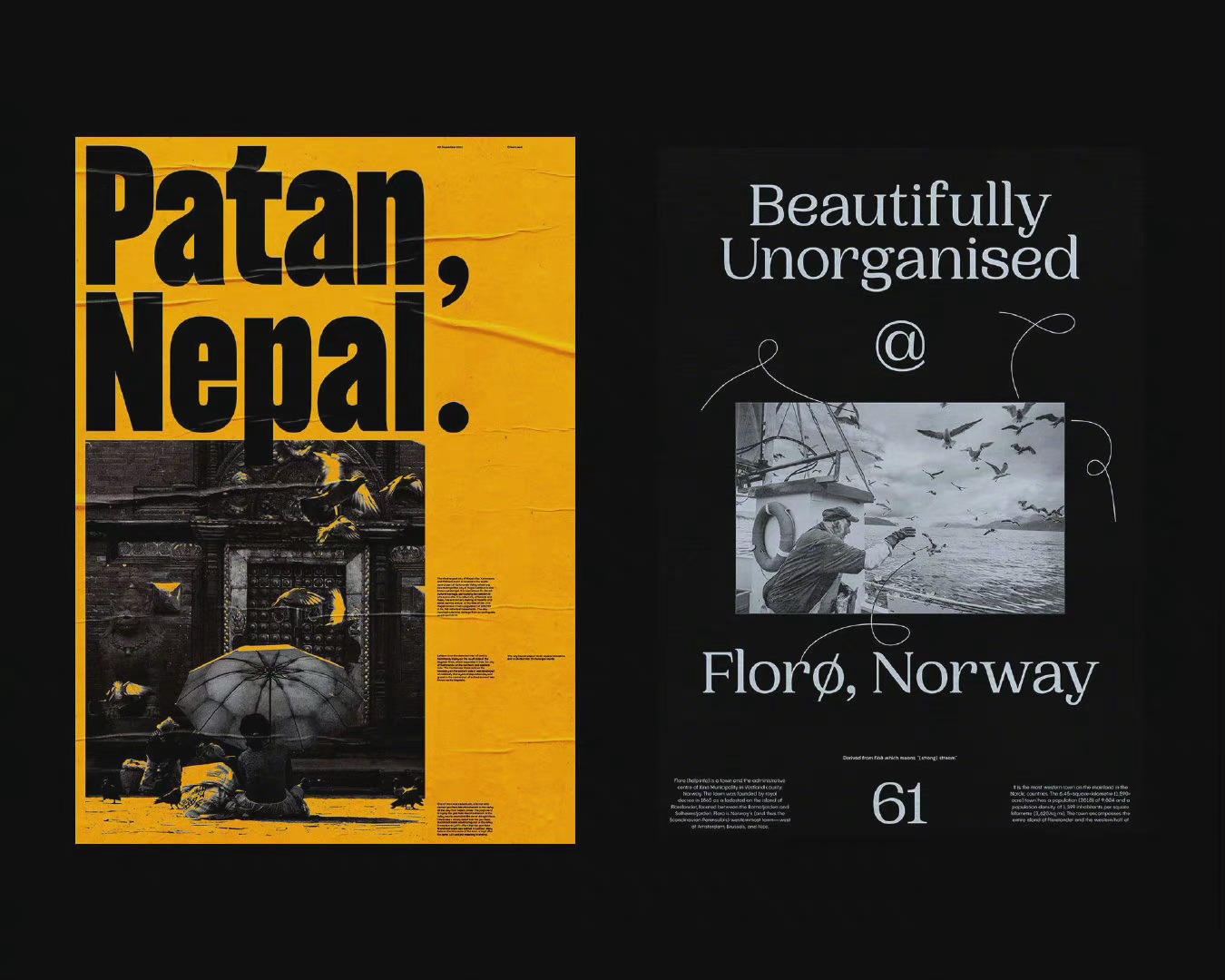 一组图文海报版式设计参考