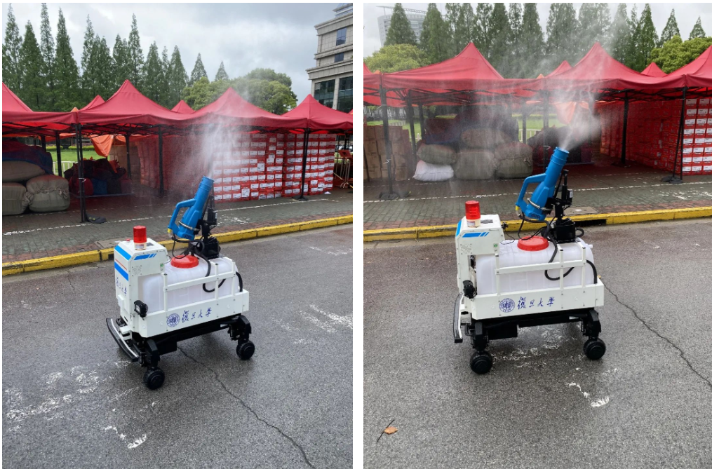 一周实现首批交付,复旦团队自主研发7种智能消杀设备