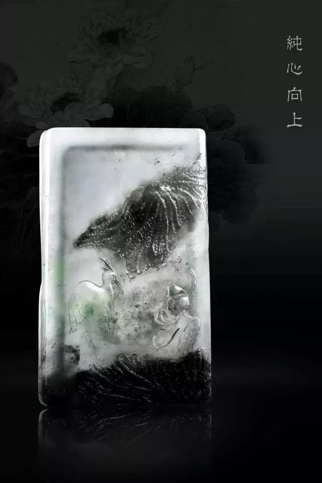 难得一遇的黑白翡翠仅需寥寥几笔尽显一番国画之风采