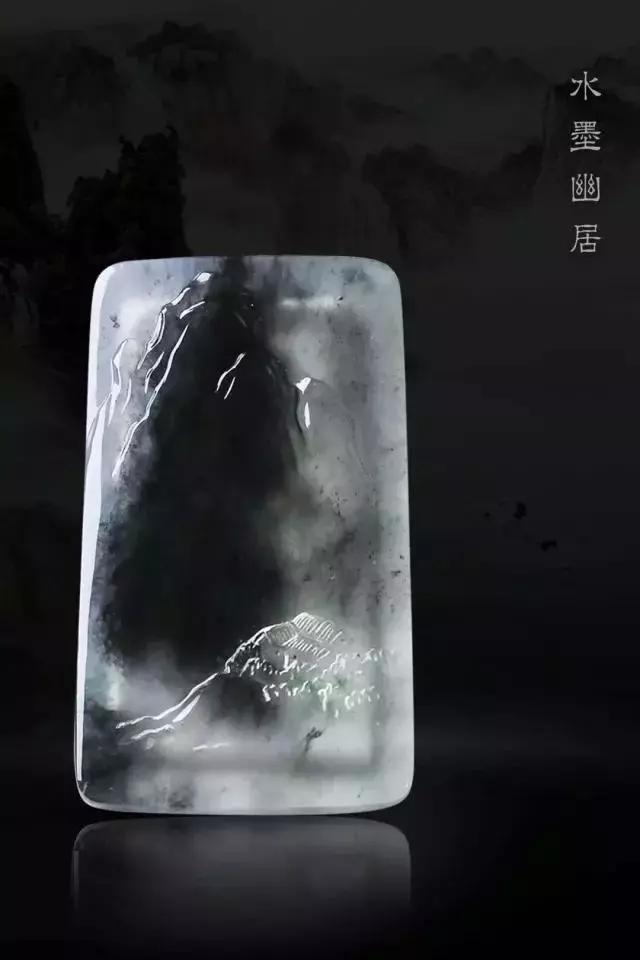 难得一遇的黑白翡翠仅需寥寥几笔尽显一番国画之风采