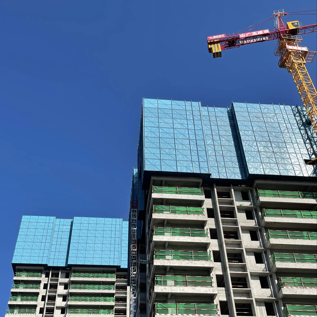 广丰碧桂园十里江湾铝膜爬架工艺