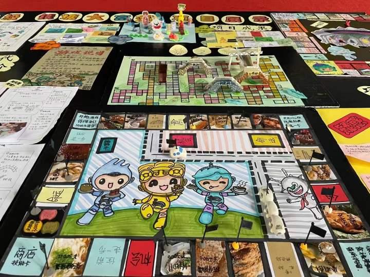 自制杭州风桌游校园厕所革命杭州濮家小学的童玩节玩足10天同学们搞定