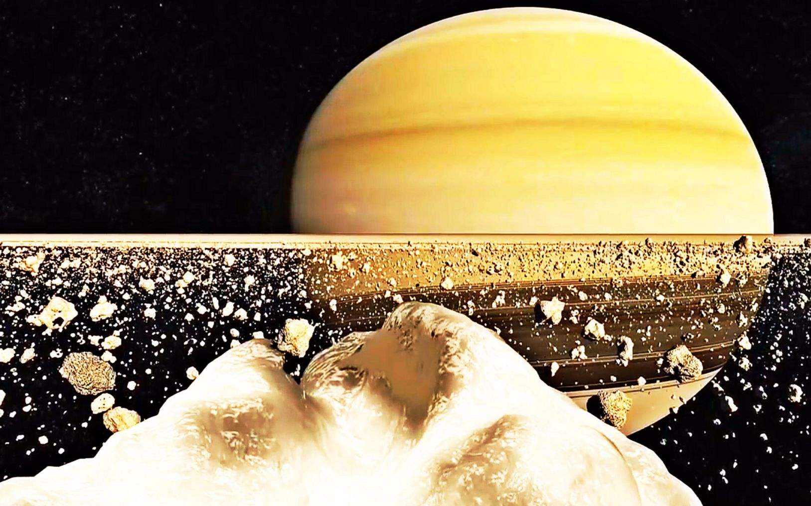 连续观测土星20年卡西尼号传回照片显示土星环内有飞碟