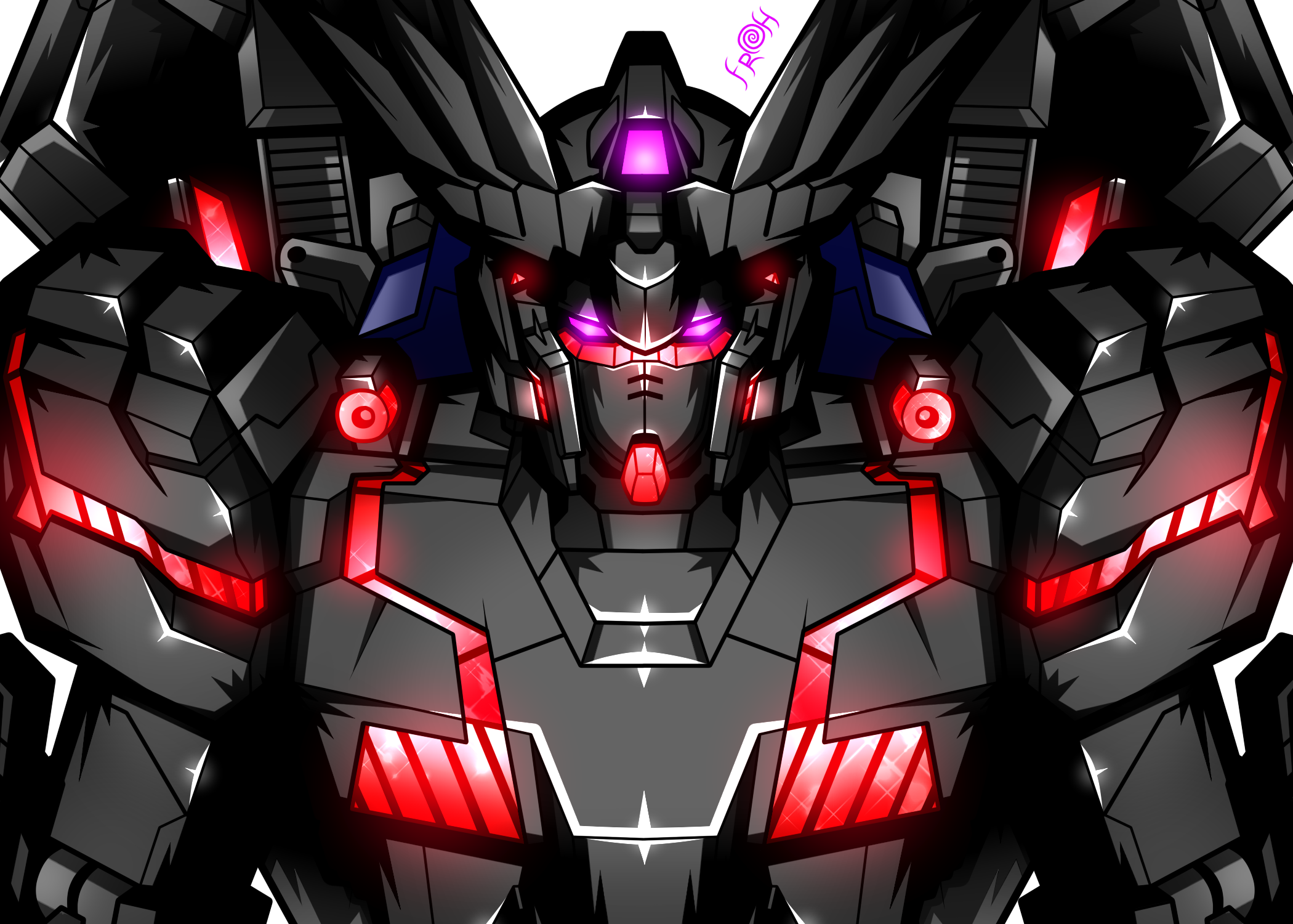 各款独角兽高达胸像插画大家喜欢哪张