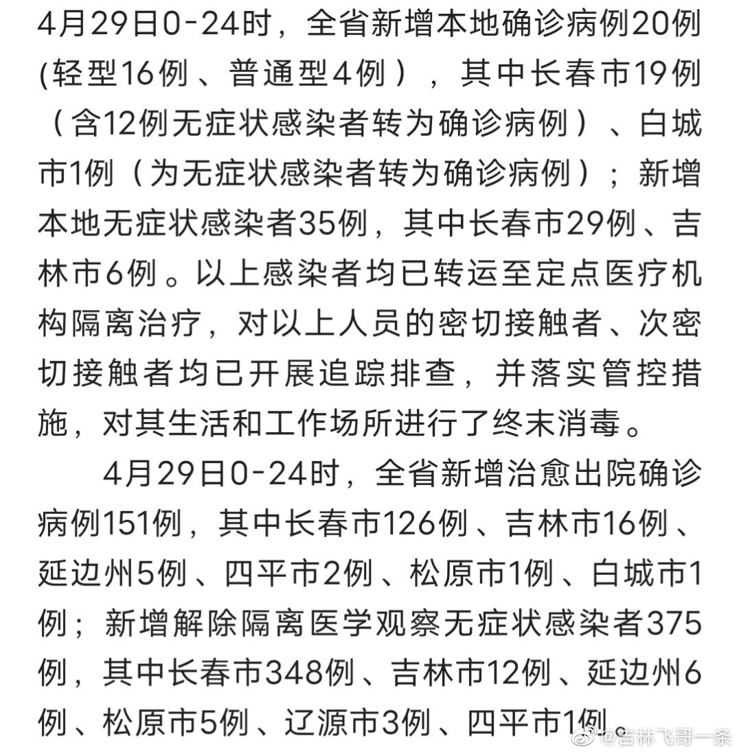 今日公布病例06恭喜吉林确诊病例归零