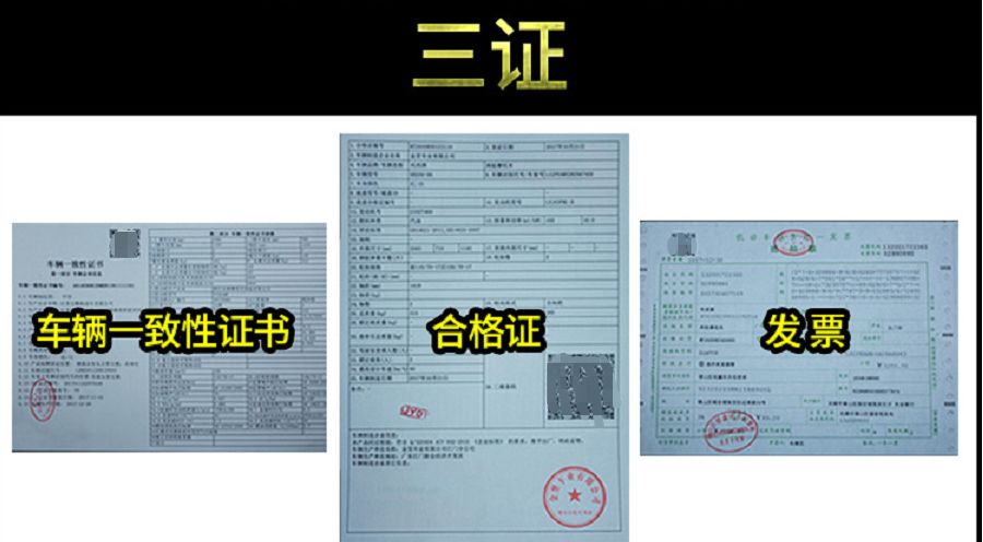 需要的车辆一致性证书,合格证,发票,但值得注意,这2款属于电动摩托车