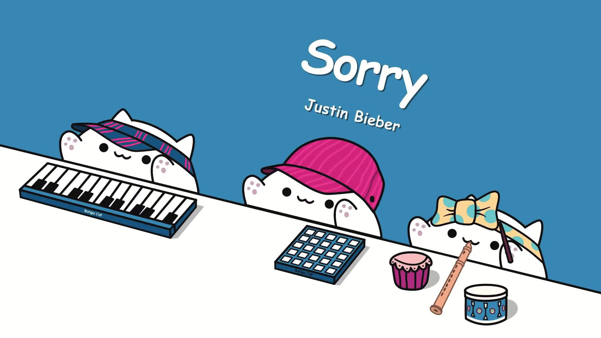 当bongocat演唱比伯justinbieber单曲sorry真的萌哭67