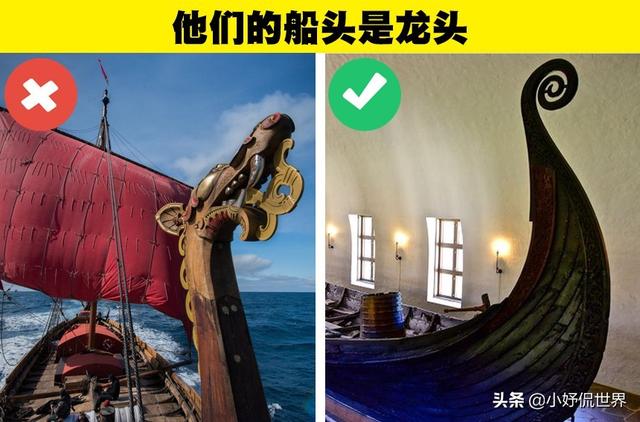 流行文化中普遍认为维京人所开的船的船头是龙头形状的.