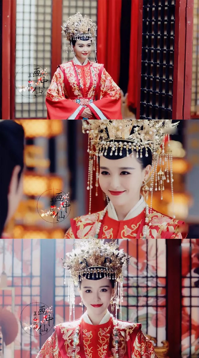 盘点唐嫣的7个古装新娘造型桃之夭夭灼灼其华