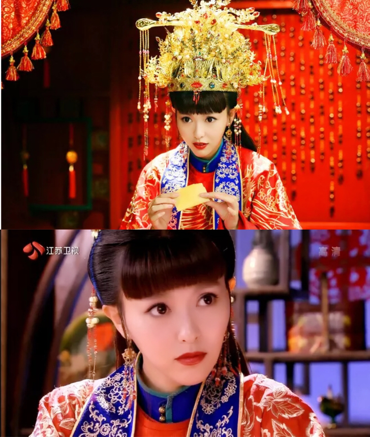 盘点唐嫣的7个古装新娘造型桃之夭夭灼灼其华