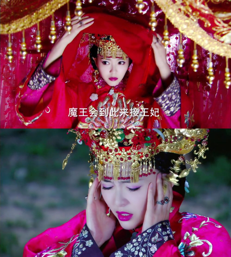 盘点唐嫣的7个古装新娘造型,桃之夭夭,灼灼其华!