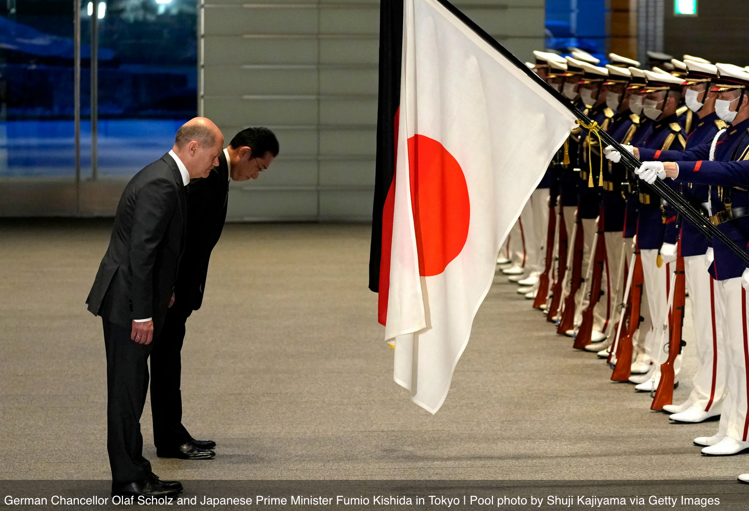 德国总理肖尔茨造访日本（外媒图）