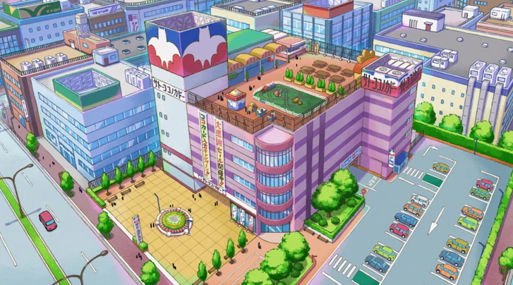 动画片中,美伢最爱逛的"sato kokonokado"百货商店.