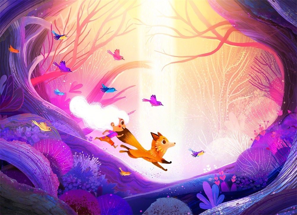 插画师oberndorferjuliette笔下的梦幻森系画作