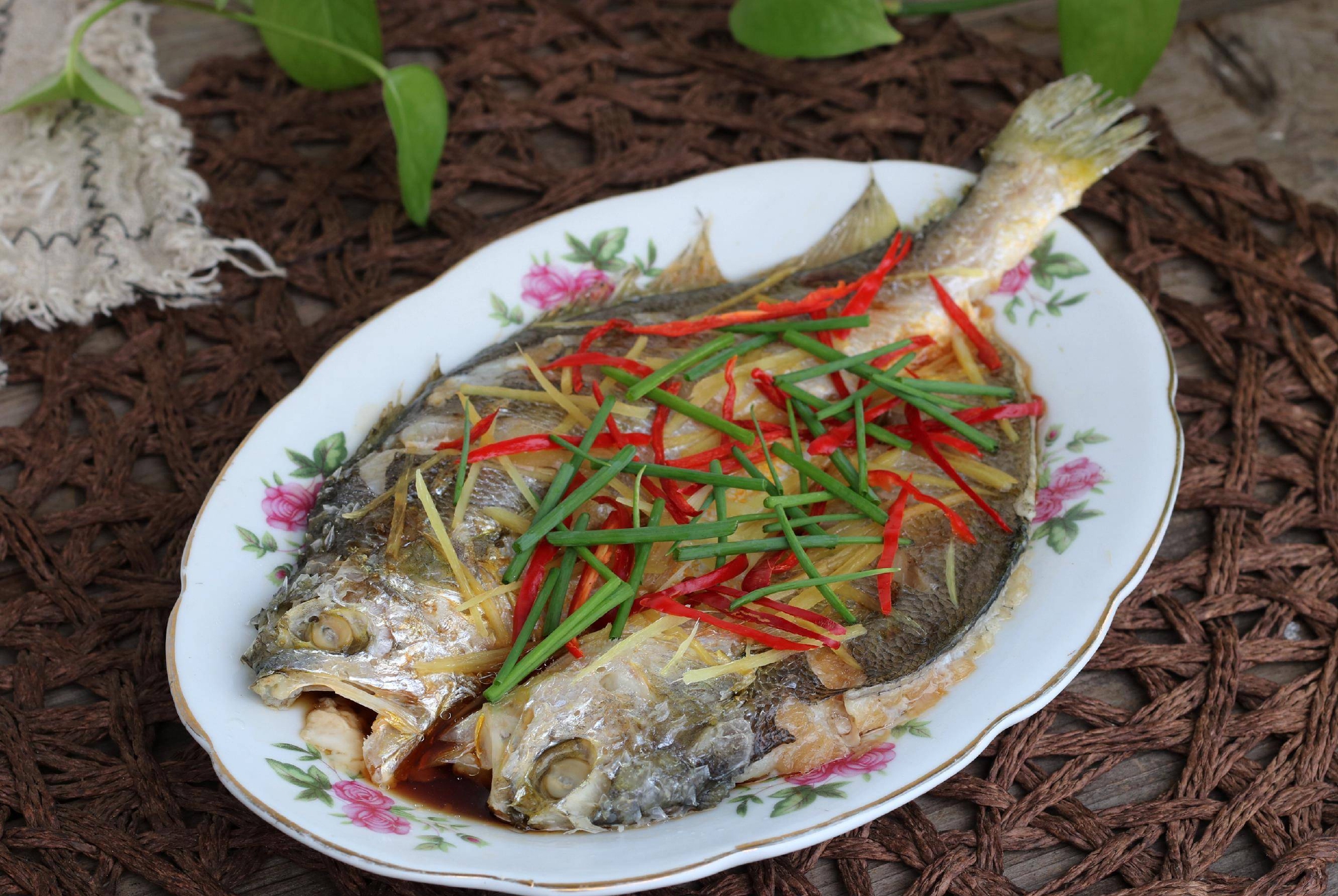 美味的清蒸黄花鱼